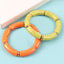 Retro Acrylic Color Block Beaded Women's Bangle Bracelet
