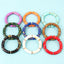 Retro Acrylic Color Block Beaded Women's Bangle Bracelet