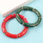 Retro Acrylic Color Block Beaded Women's Bangle Bracelet