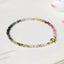 Retro Colorful Agate and Tourmaline Crystal Women's Bracelet Set