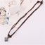 Retro Cross Alloy Braided Cowhide Men's Pendant Necklace