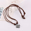 Retro Cross Alloy Braided Cowhide Men's Pendant Necklace