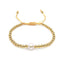 Retro Heart & Star Pearl Bracelet with Gold-Plated Shell Beads