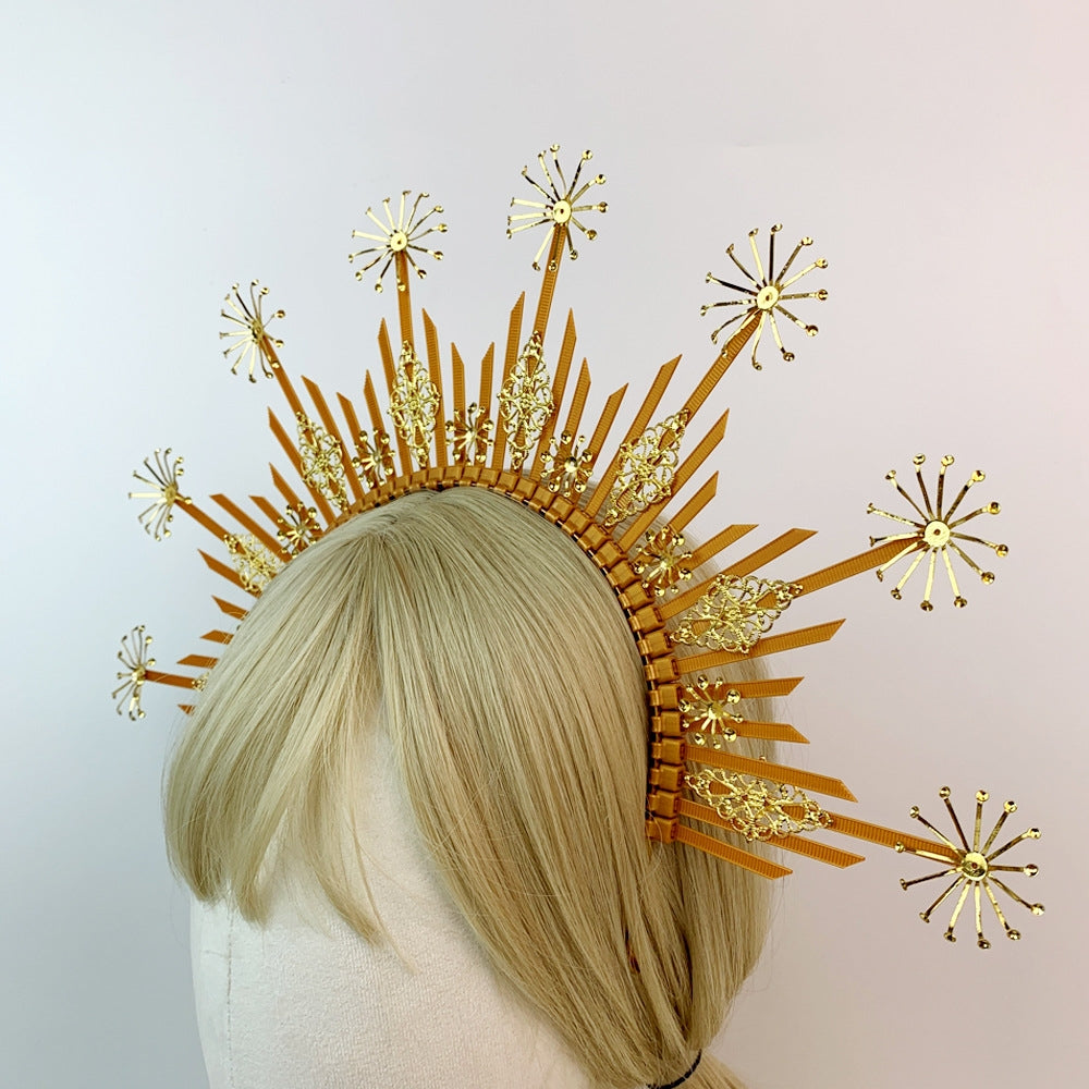 Retro Resin Crown Halo Headband