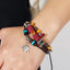 Retro Devil's Eye Color Block Cowhide Leather Beaded Unisex Bracelet