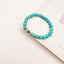 Retro Evil Eye Natural Stone Turquoise Volcanic Rock Beaded Bracelet