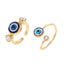 Retro Resin Glitter Blue Evil Eye Adjustable Ring