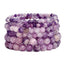 Retro Ethnic Geometric Natural Stone Amethyst Beaded Stretch Bracelet