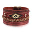 Retro Bohemian Eye Leather Bracelet - Women's Hand-Woven Alloy Plating Jewelry