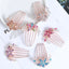 Retro Rhinestone Flower Hair Comb and Metal Hairpin Set