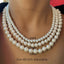 Vintage French Style Pearl Necklace - Elegant Creamy Round Shell Pearls