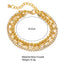 Retro Rhinestone Layered Anklet Set - Three Piece Metal Chain Anklets for Women