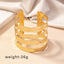 Retro Geometric Alloy Plated Irregular Round Women's Bangle Bracelet