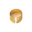 Retro Abstract Face Geometric Alloy Open Ring for Women