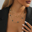 Retro Geometric Aluminum Wholesale Layered Necklaces