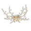 Retro Geometric Pearl Rhinestone Bridal Hair Comb