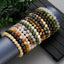 Retro Geometric Natural Stone Agate Beaded Bracelets Wholesale