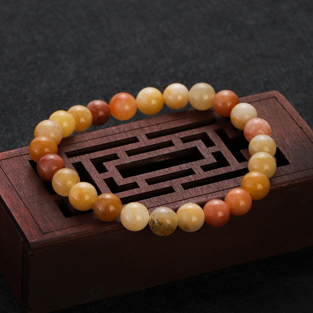 Retro Geometric Natural Stone Agate Beaded Bracelets Wholesale