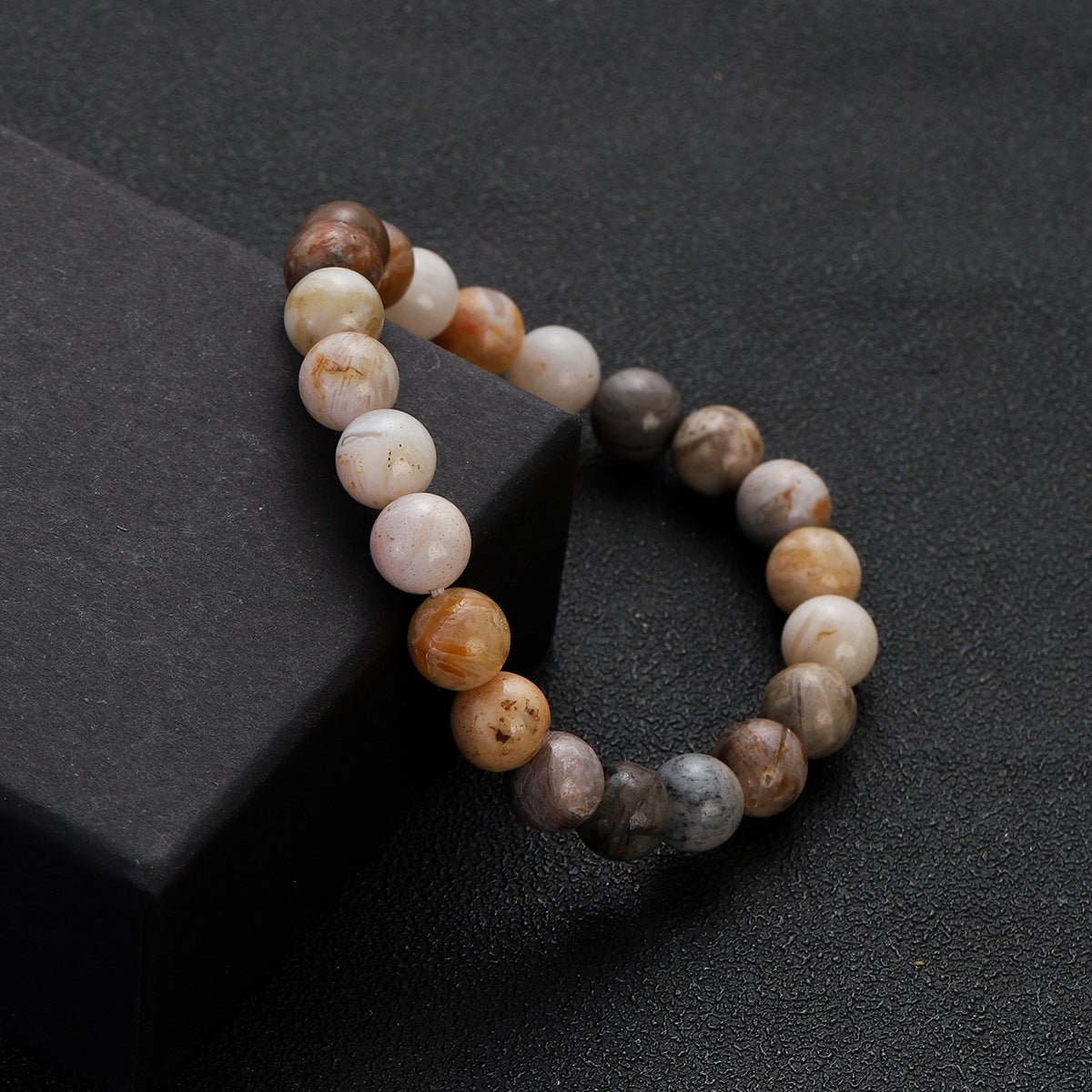 Retro Geometric Natural Stone Agate Beaded Bracelets Wholesale