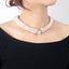 Retro Geometric Oval Pearl Layered Choker Necklace