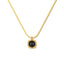 Retro Geometric Agate Pendant Necklace in 18k Gold Plated Copper Alloy