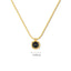 Retro Geometric Agate Pendant Necklace in 18k Gold Plated Copper Alloy