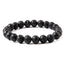 Retro Geometric Tiger Eye and Obsidian Beaded Bracelet for Men