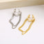 Retro Geometric Double Layer Chain Tassel Ear Cuff Clips