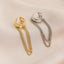 Retro Geometric Double Layer Chain Tassel Ear Cuff Clips