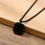 Retro Black Geometric Titanium Steel Pendant Necklace for Men