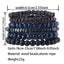 Retro Multicolor Geometric Wood Beaded Layered Unisex Bracelet Set