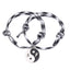 Retro Yin Yang Enamel Alloy Bracelets Set - Adjustable Braided Couple Design