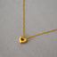 Retro Heart Shape Gold Plated Brass Pendant Necklace