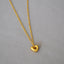 Retro Heart Shape Gold Plated Brass Pendant Necklace