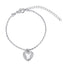 Retro Heart Shape Alloy Plated Love Pendant Bracelet for Women