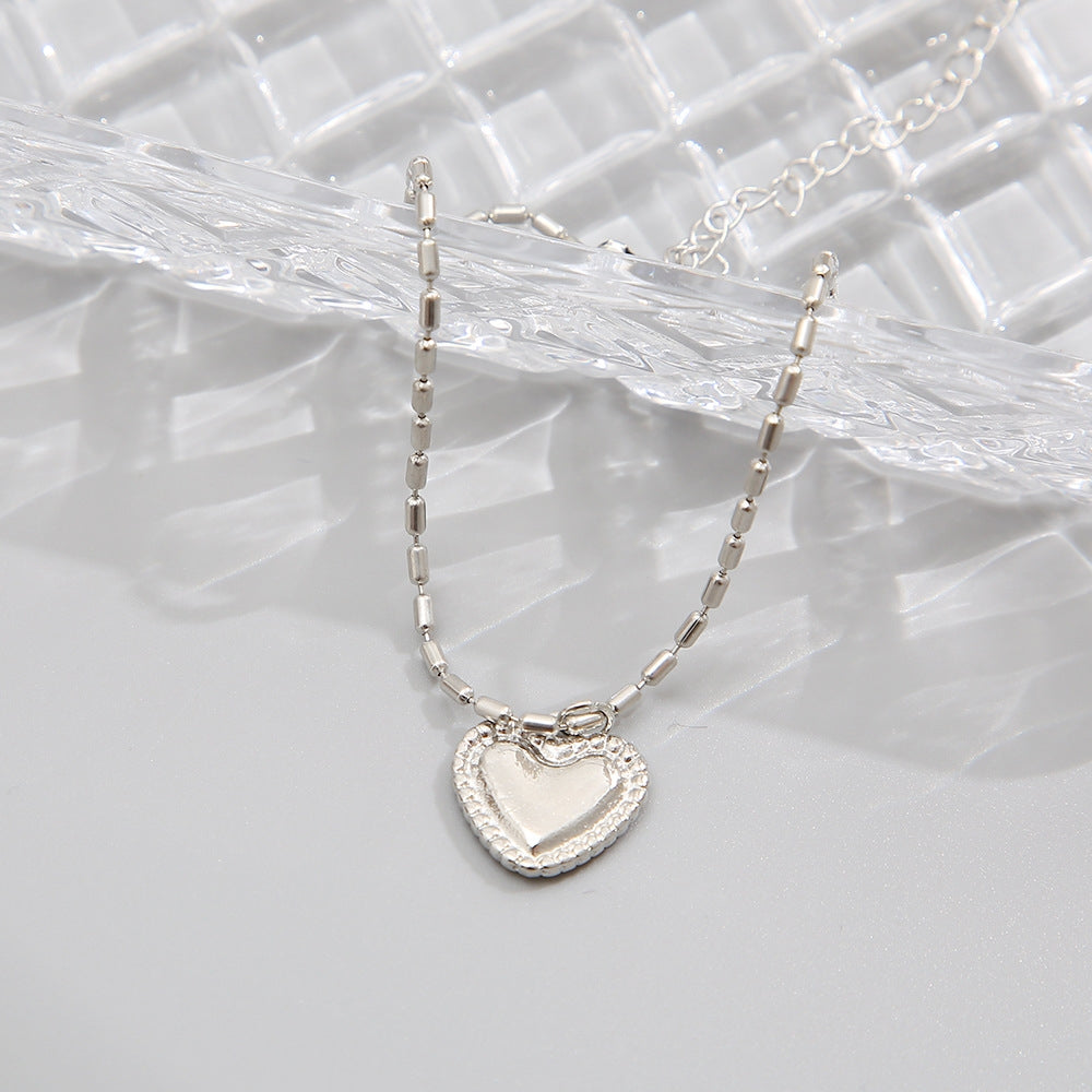 Retro Heart Shape Alloy Plated Love Pendant Bracelet for Women