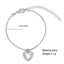 Retro Heart Shape Alloy Plated Love Pendant Bracelet for Women