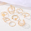 Retro Geometric Heart Shape Alloy Women's Ring Set