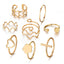 Retro Geometric Heart Shape Alloy Women's Ring Set