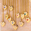 Retro Heart Shape 14k Gold Plated Birthstone Locket Necklace