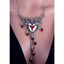 Retro Heart Shape Zinc Alloy Enamel Crystal Rhinestone Women's Necklace and Earrings Jewelry Set for Halloween and Christmas