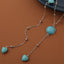 Retro Heart-Shaped Turquoise Pendant Necklace for Women