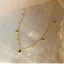 Vintage Emerald Gold-Plated Clavicle Chain Necklace in S925 Silver