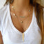 Retro Feather Turquoise Beaded Layered Necklace