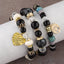 Retro Bohemian Heart Pendant Acrylic Glass Women's Bracelet Set