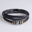 Retro Alloy Men's Multi-Layer Leather Bracelet