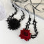 Retro Modern Rose Thorn Choker Necklace for Women