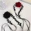 Retro Modern Rose Thorn Choker Necklace for Women