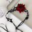 Retro Modern Rose Thorn Choker Necklace for Women