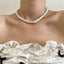 Retro Multi-layer Pearl Choker Necklace - European and American Style Elegant Clavicle Chain